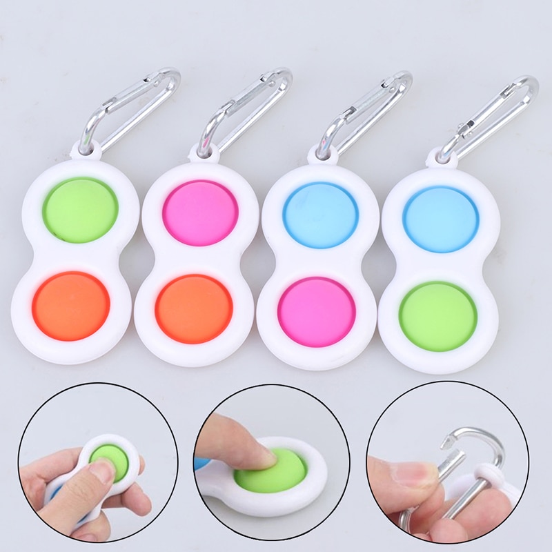 Simple Dimple Fidget Toys Fat Brain Toys Stress Relief Keychain Hand Sensory Toy