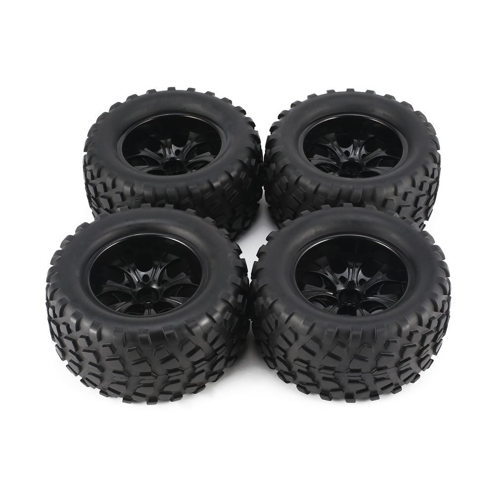 4 Uds 130mm 7 contorno volcado Fetal flor todoterreno llanta de rueda y neumáticos para 1/10 Monster Truck Racing RC accesorios de coche: Default Title