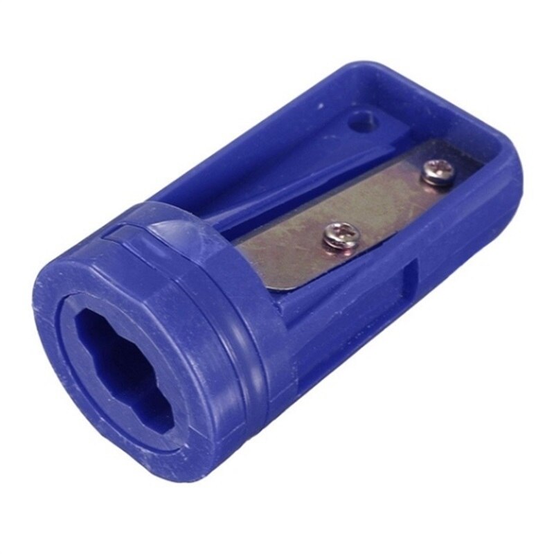 Afilador de lápices de carpintero útil, máquina de afeitar, herramienta de afilado estrecho: Blue