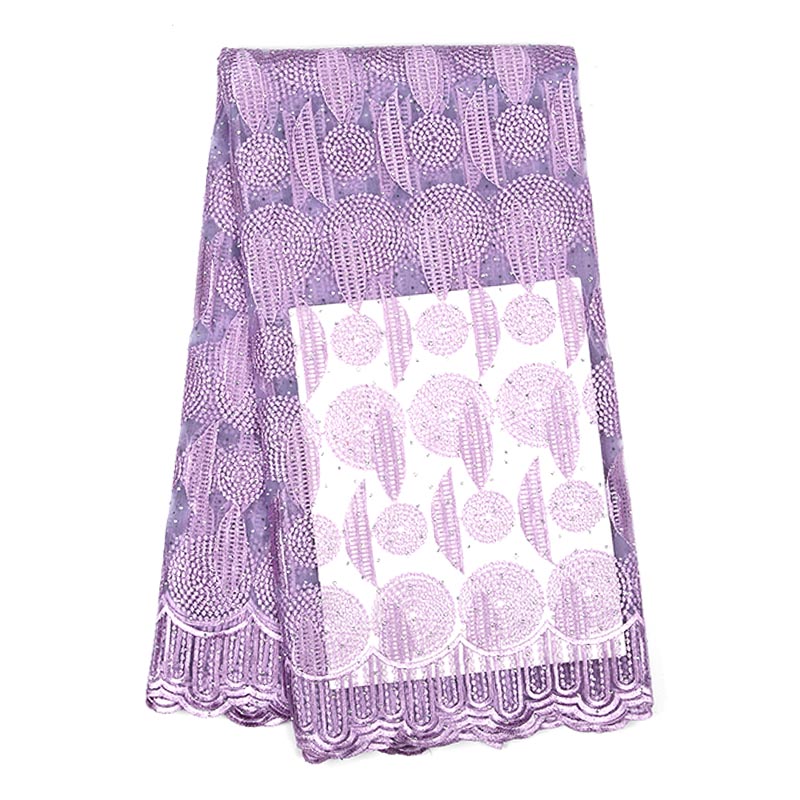 African mesh lace fabric French embroidered tulle lace fabric with stone Nigerian mesh lace fabric for wedding
