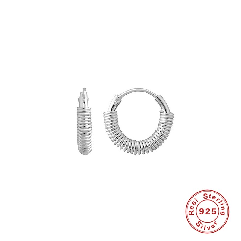 ROXI Frühjahr Kurve Hoop Ohrringe für Frauen Männer Hochzeit Ohrringe Knorpel Party Glänzend 925 Sterling Silber Pendientes