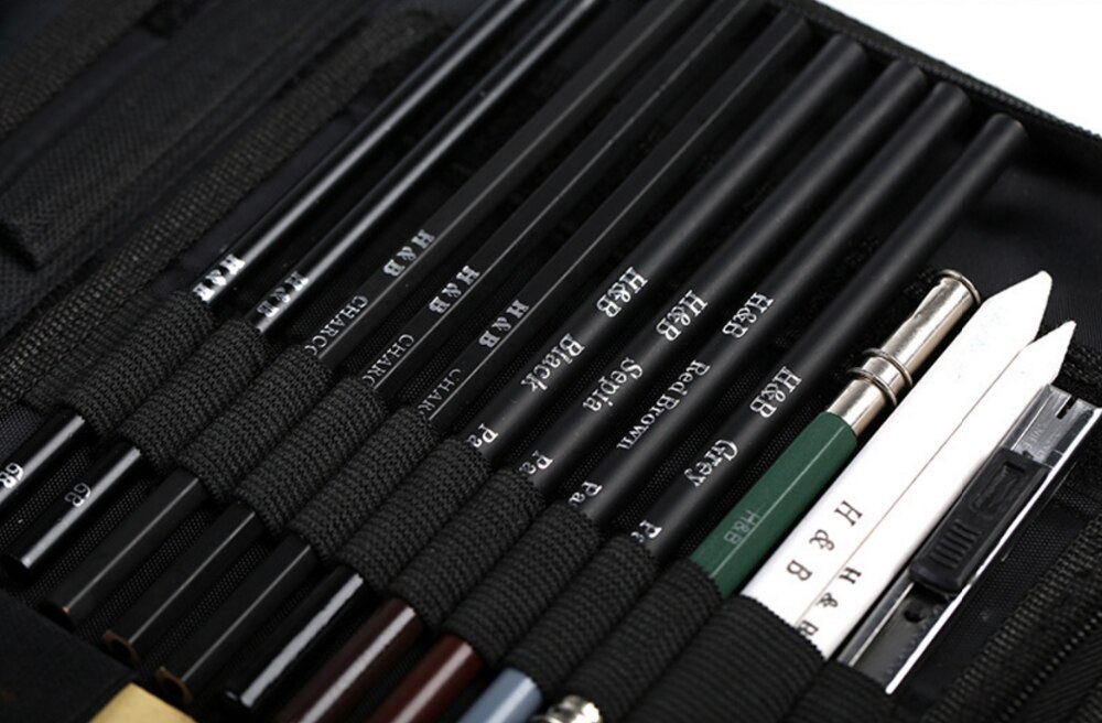 32/48/55pc/set sketch drawing pencil art brush pencil adult kids learning pencils school office supplies easy color