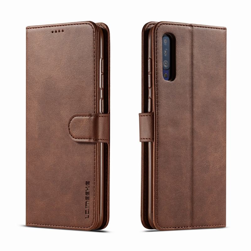 kippen Buch fallen Für Samsung Galaxis A70 fallen Leder Brieftasche Karte Slot Abdeckung Für Samsung A70 EINE 70 Telefon Fällen Galaxis A70 Coque: Braun