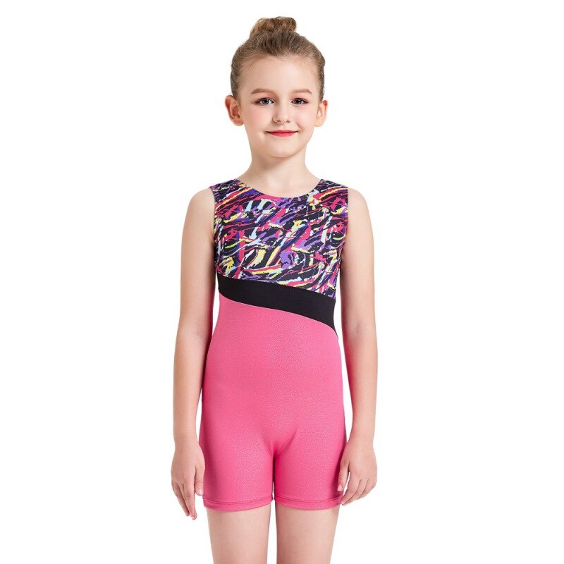 Kids Dance Leotard Sleeveless Ballet Dance Exercise Clothes Slim Biketard Catsuit Gymnastics Suit Clothes: A / 10