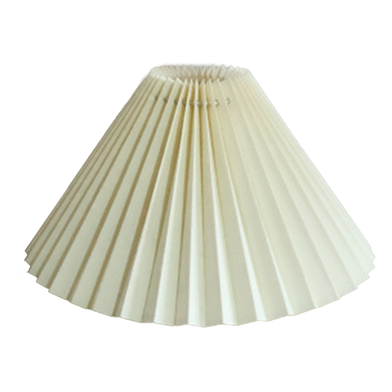 Pleated Lampshade E27 Light Cover Japanese Style Fabric Table Lamp Ceiling Decor C1: Beige