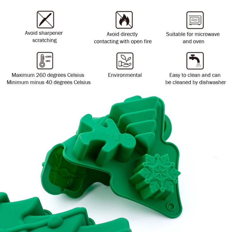 Stampo in silicone per candele per albero di Natale 3D kit per realizzare candele natalizie fai-da-te Sapone fatto a mano Gesso Strumenti di cottura in resina Regali di festa