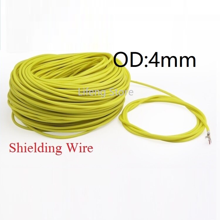 K Type OD 4mm 3mm Towed Thermocouple Line 2 Cores Soft Silicone Rubber Shielded Wire PTFE Insulated PTFE Compensation Cable: YELLOW