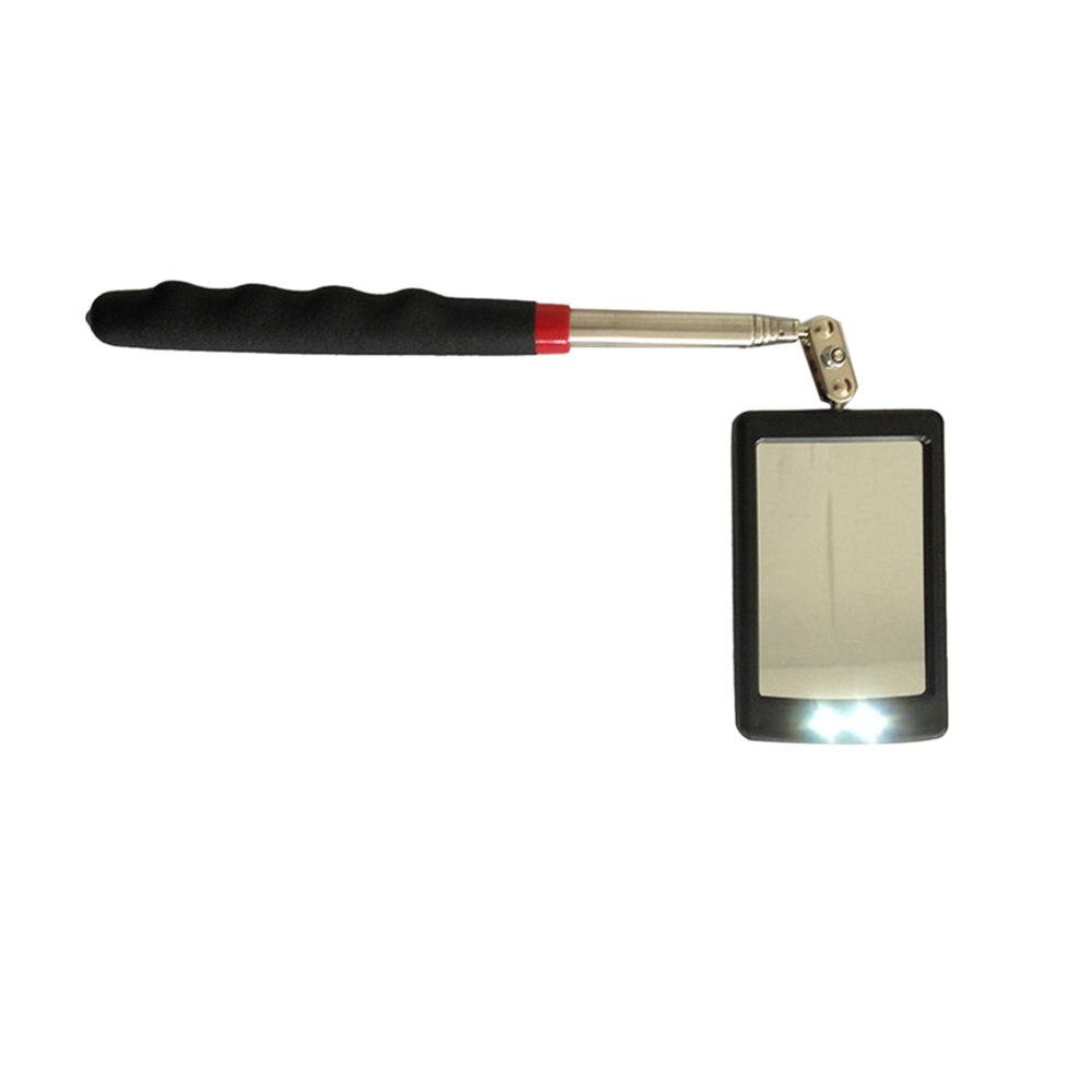 Telescoping Flexible Inspection Mirror with Bright LED Lighting 360 Swivel for Extra Viewing Portable Automotive Tool