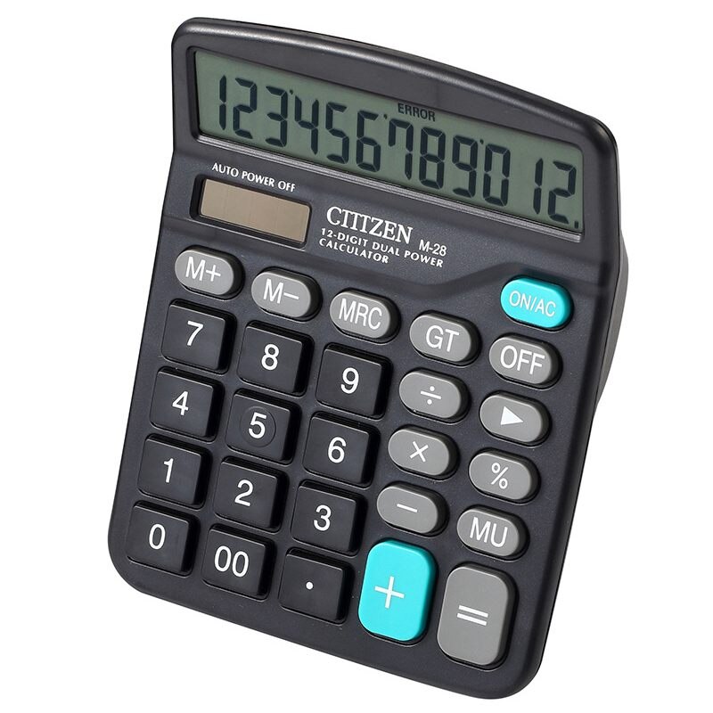 PPYY -Calculator, Standard Function Desktop Calculator Solar And Battery Powered