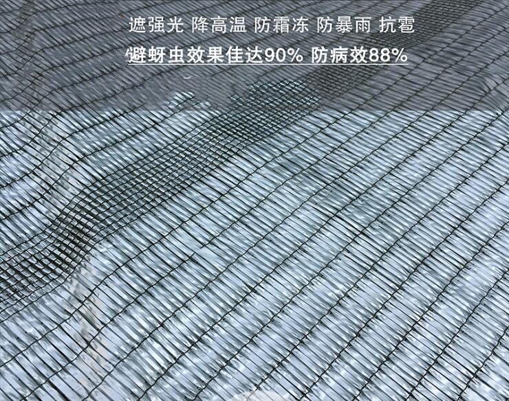 Tewango Silver color Shade Net 40%-50% UV Block Mesh Outdoor Greenhouse Insulation 2-needle Plain Weave Pest Control Mesh Net