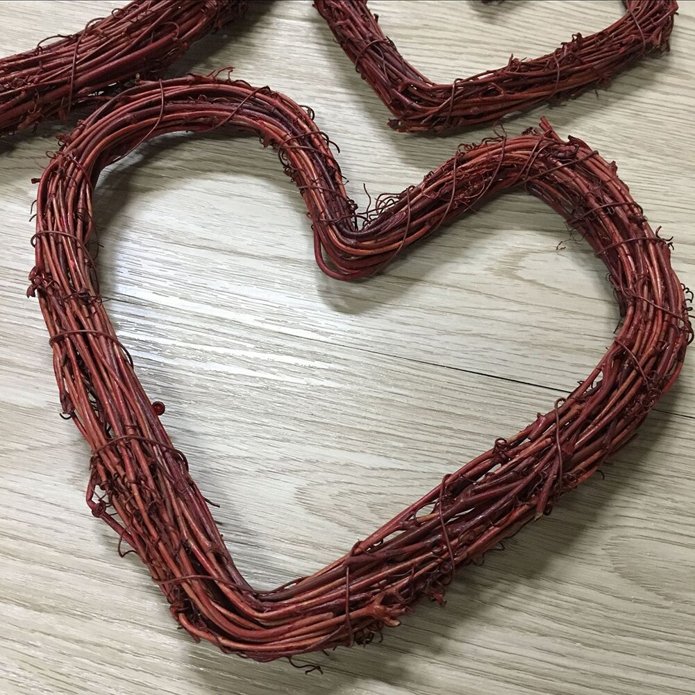 Rattan Vine Heart Shape DIY Wreath Garland Party Christmas Window Decoration