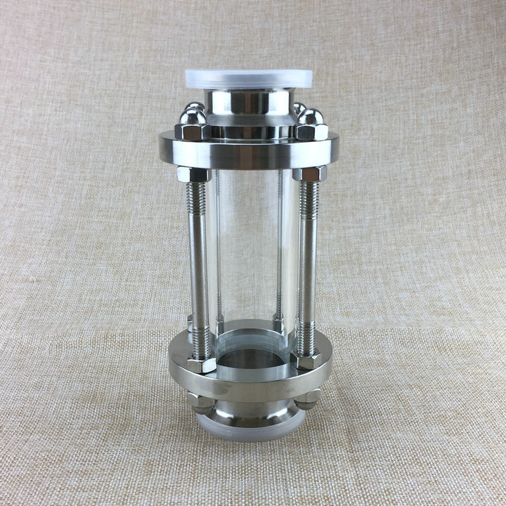 Edelstahl Schauglas 25mm - Sanitär Sichtglas Rund