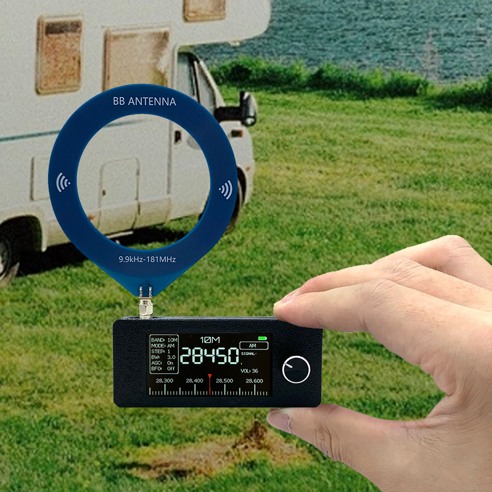 Mini Radio SI4732 0.5-108mhz FM/AM Pocket Radio LSB USB AM FM All Band Radio Receiver 1.9inch IPS Screen HF SW MW VHF Radio