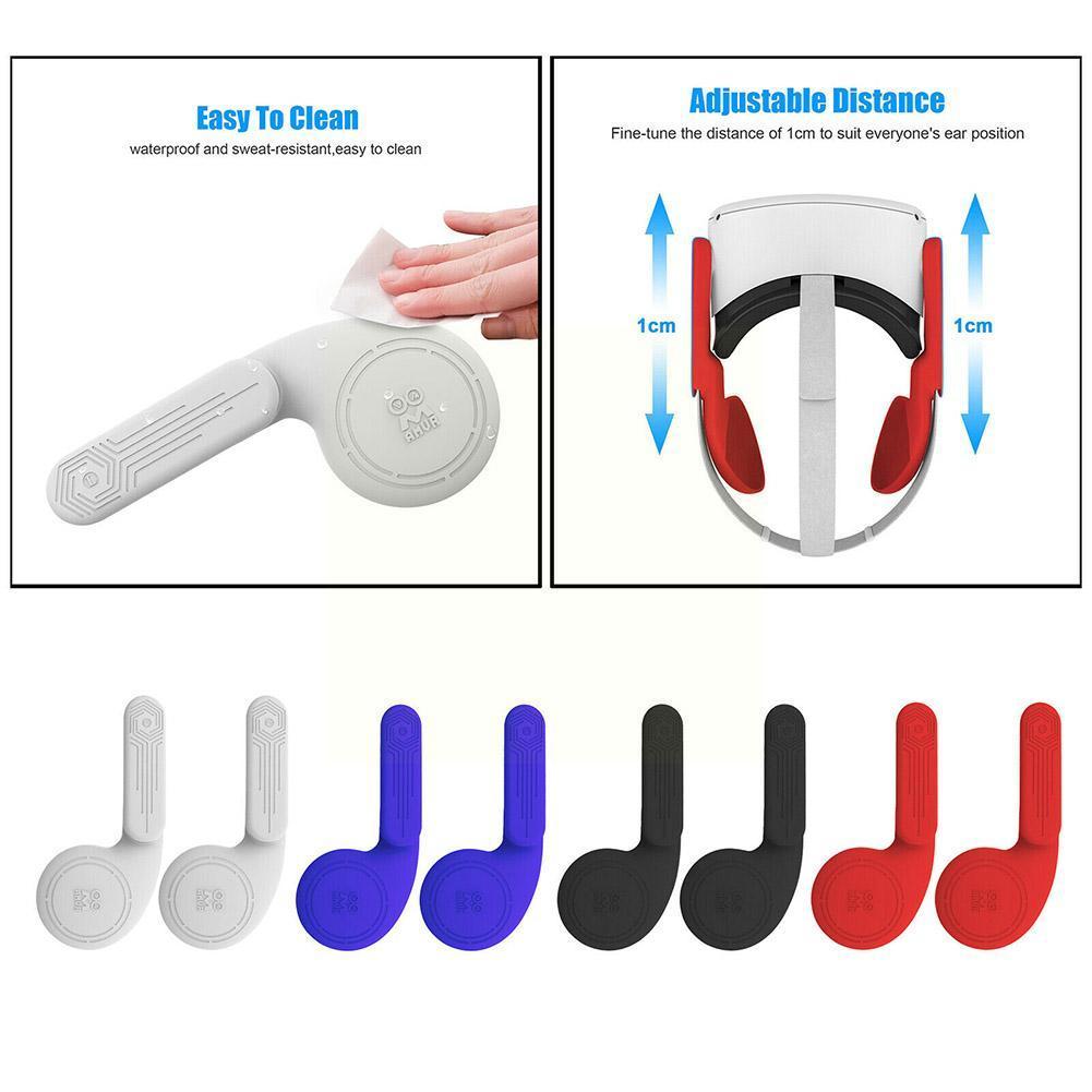Silicone Ear Muffs For Oculus Quest 2 Vr Headset Enhancing Sound Solution Ear Cups L2v4