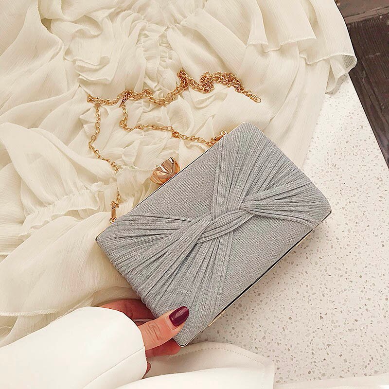 Fengting luxury Party Evening Bag Small gold dinner clutch purse brand Women's Bag Wedding Hand Bag FTB208: silver