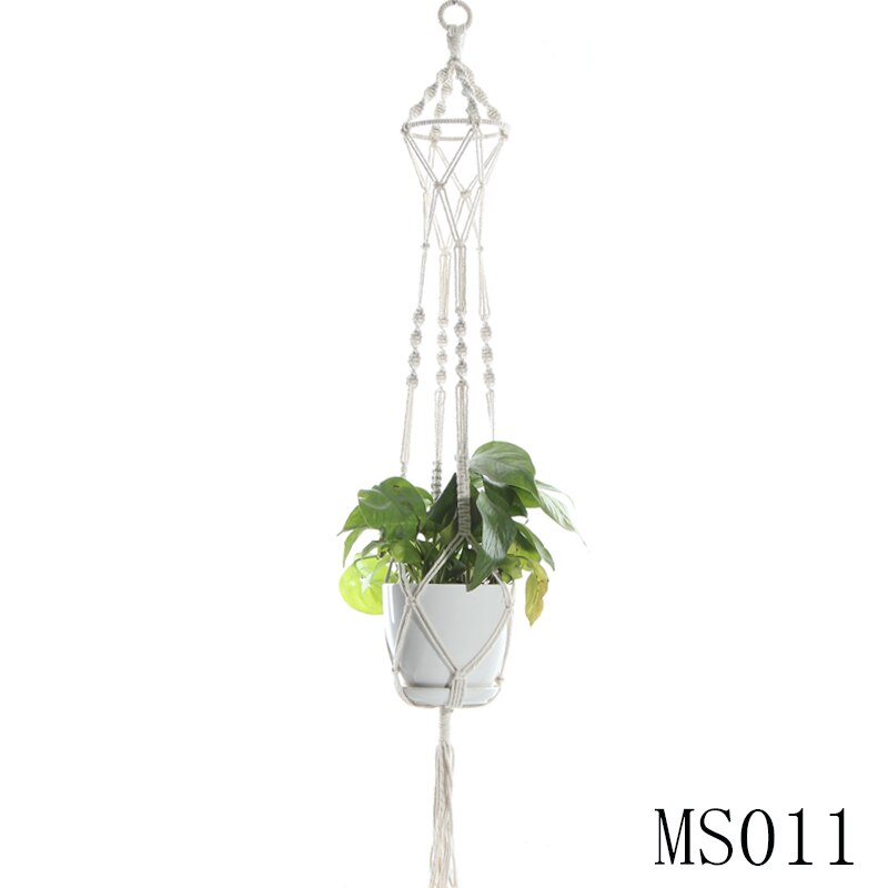 Macrame Plant Hanger Hanging Planter Wall Art Boho Home Decor 41 Inches Decorative Flower Pot Holder Boho Bohemian Home: MS011