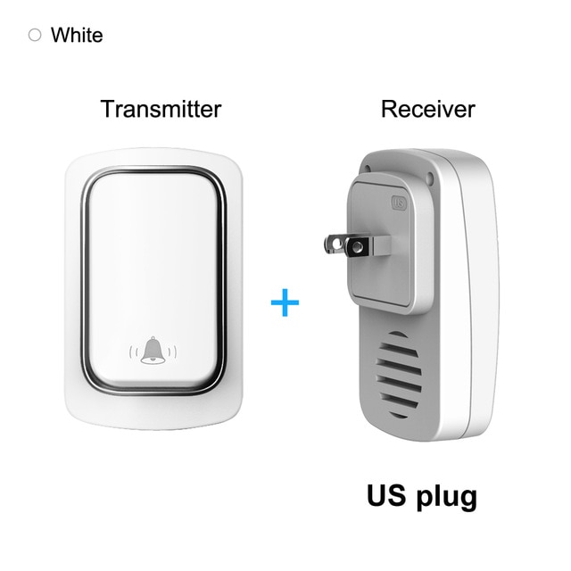 AVATTO Wireless Doorbell，No Battery Required，US EU UK Plug, IP68 Waterproof Welcome Bell Home Door Bell Smart Home Security: White US WD01