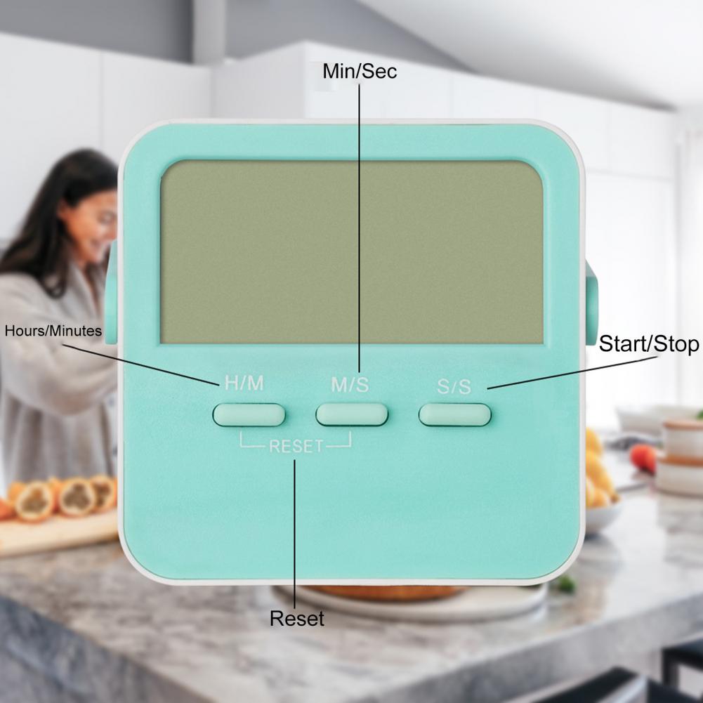 Electronic Digital Timer for Kitchen Cooking Shower Battery Powered LCD Display Kitchen Timer for Sports