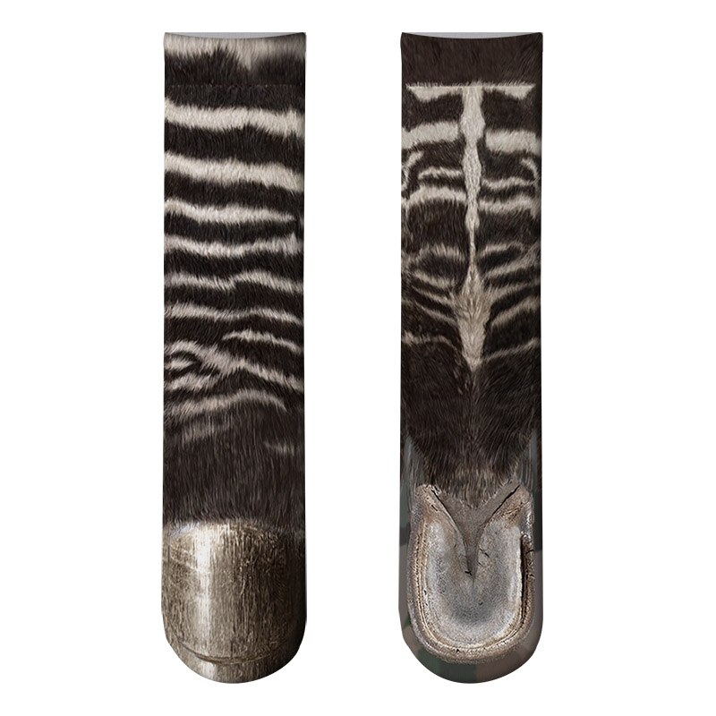 Dier Poot Crew Sokken Grappige Leopard Tijger Katoenen Sokken Voor Vrouwen Kawaii Voorraad Kat Hond Paard Zebra Varken Poot voor Party: 10