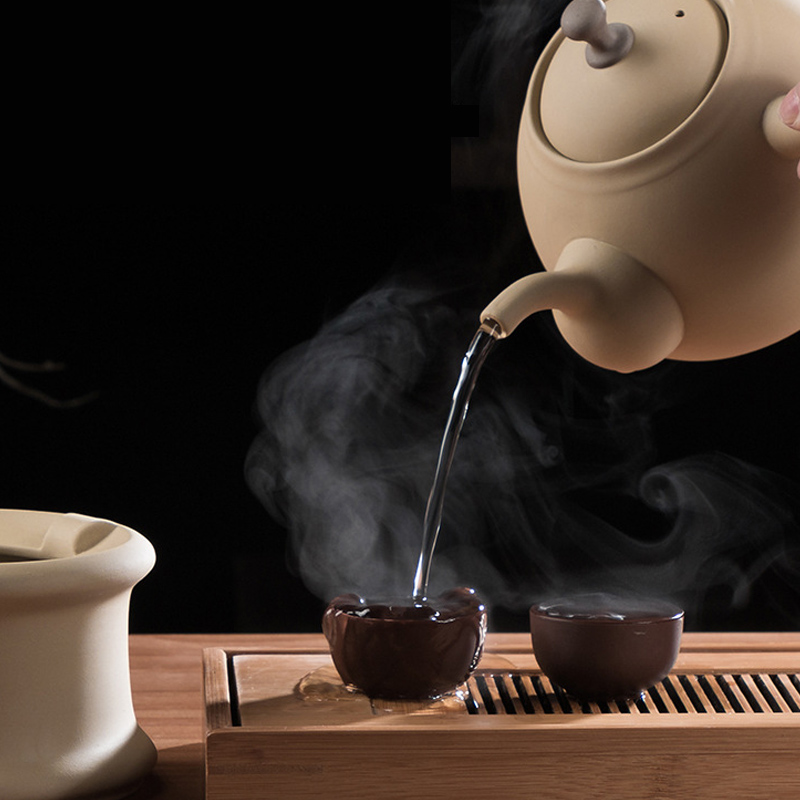 Teapot Warmer Insulation Base Vintage Ceramic Coarse Pottery Japanese Style Tea Kettle Tea Pot Holder Base Water Tea Warmer