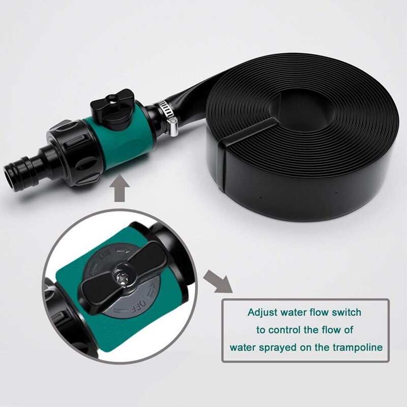 Tryskacz trampoliny dla dzieci, trampolina zewnętrzna podwórko park wodny podlewanie letnie zabawki wodne na świeżym powietrzu (39 stóp)