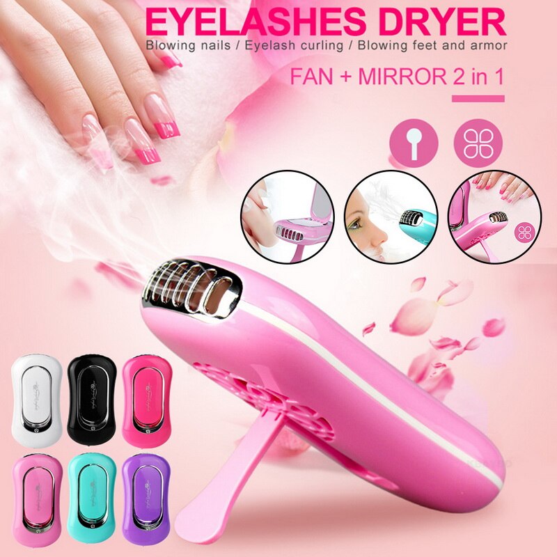 Portable USB Mini Fan Eyelash Dryer Air False Eye Lash Mascara Dryer Quick Drying Makeup Device Tools