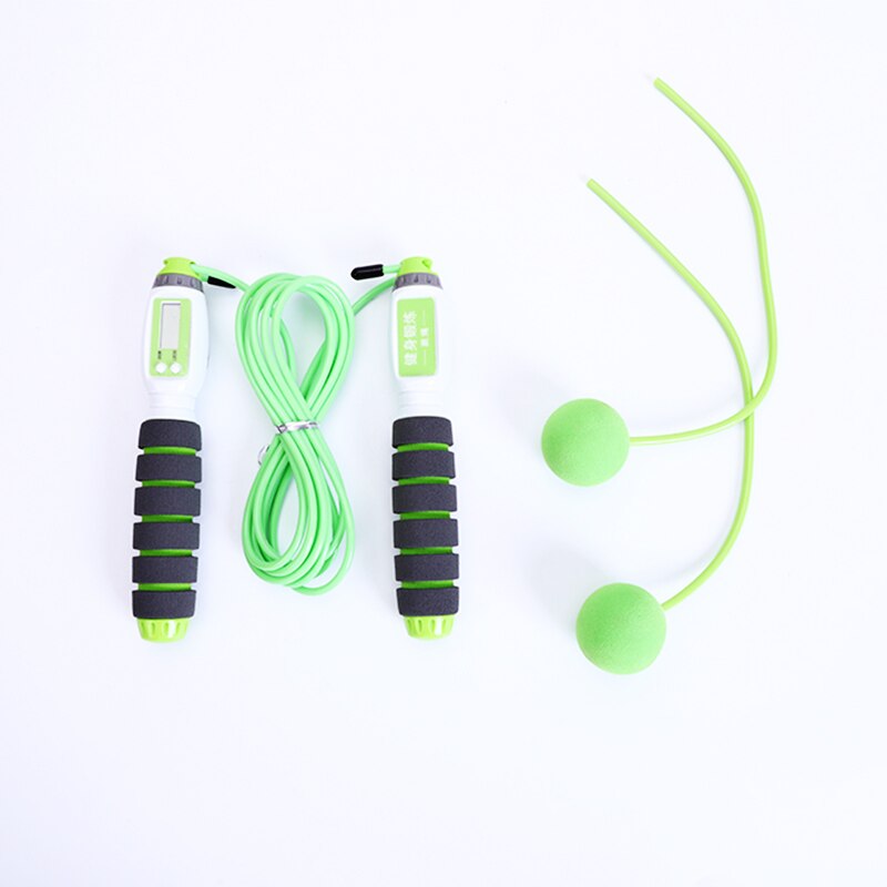 2.9m Sponge Jump Rope with Electronic Counter Adjustable Fast Speed Counting Skipping Rope Wire Workout Equipments: 02