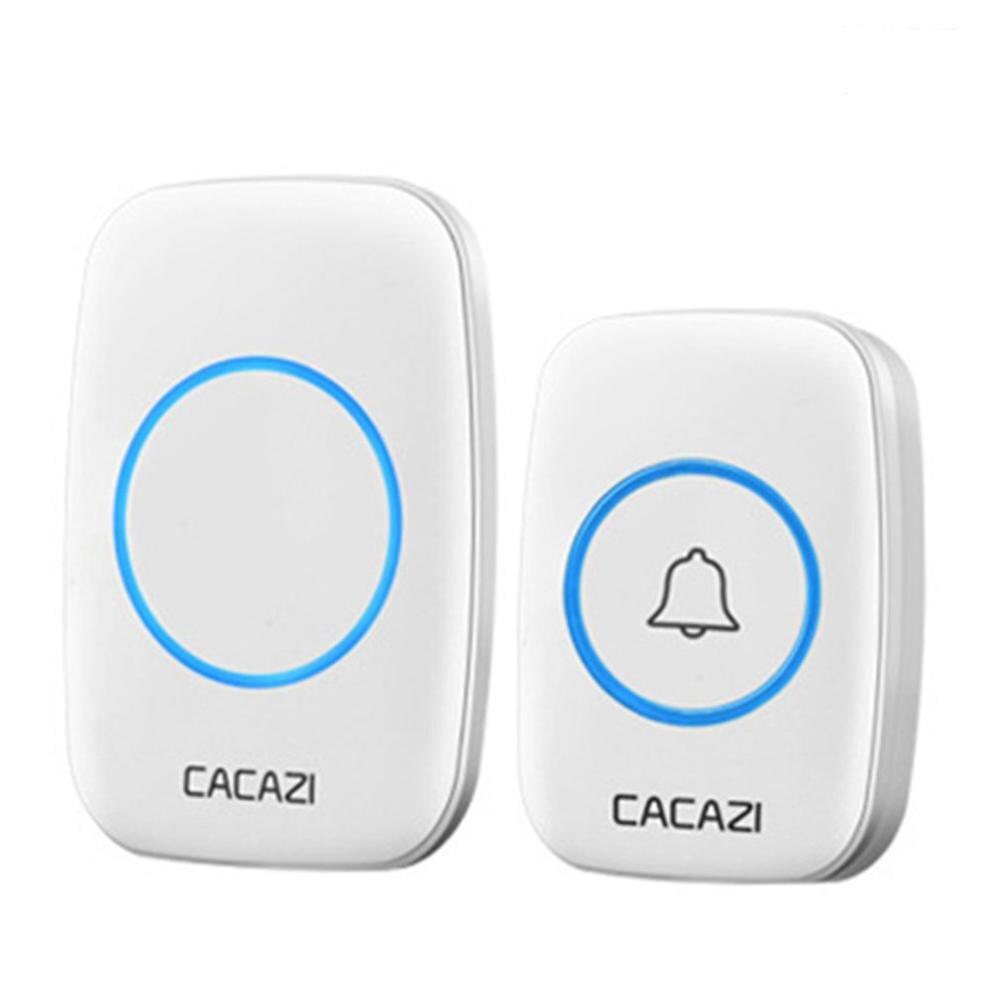 110DB Draadloze Deurbel Waterdicht 300M Remote Eu Au Uk Us Plug Smart Deurbel Batterij 1 Knop 1 2 3 Ontvanger: WHITE / VS