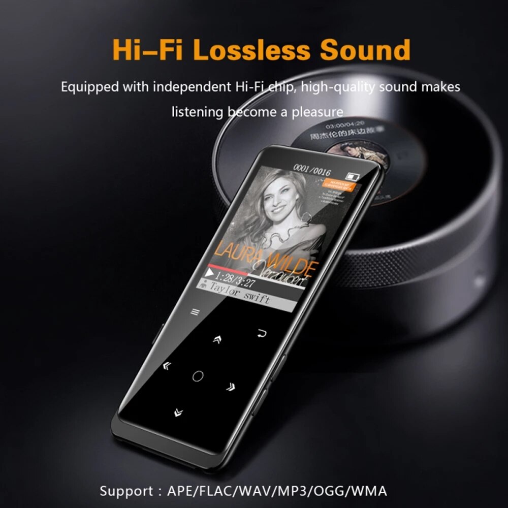 BENJIE M8 Bluetooth MP3 Player Voice Recorder 1.8inch Touch Screen Lossless Music HIFI Player Audio Walkman With FM Radio E-book
