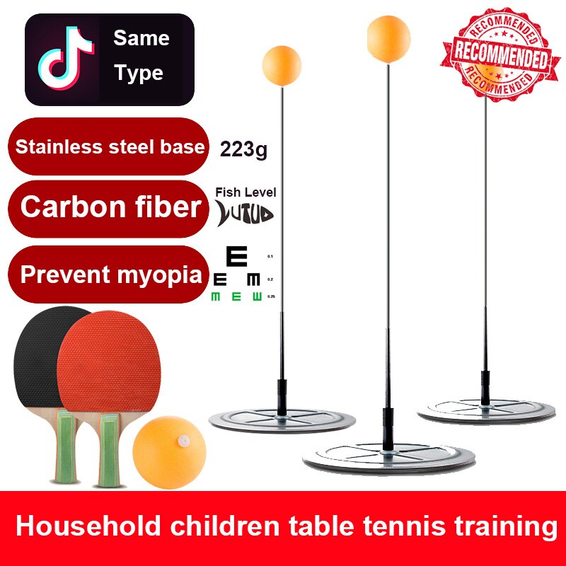 Draagbare Tafeltennis Trainer Tafeltennis Zachte As Training Machine Elasticiteit Kid Adult Ping Pong Praktijk Trainer Speelgoed