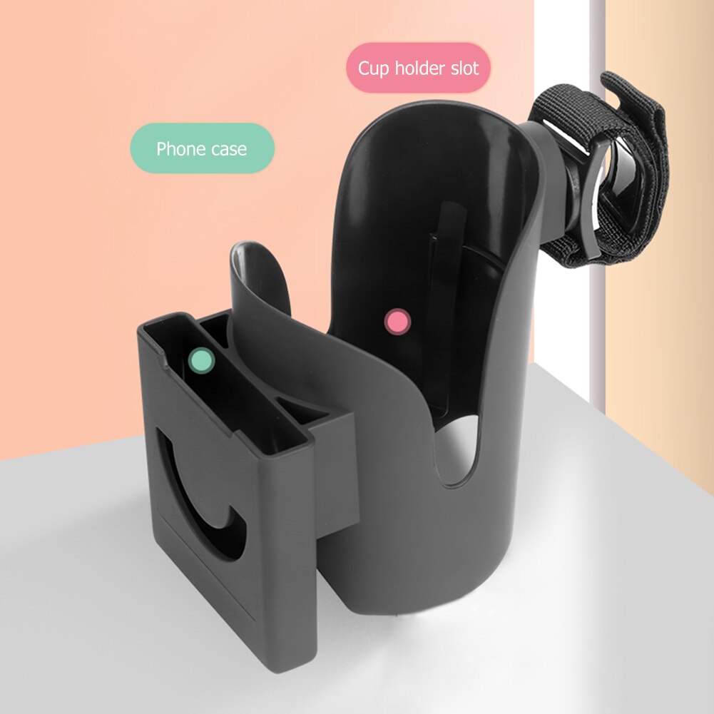 Baby Stroller Cup Holder+Phone Rack Universal Cup Holder for Pram Stroller Carrying Case Baby Carriage Cup Bottle Holder Guggy