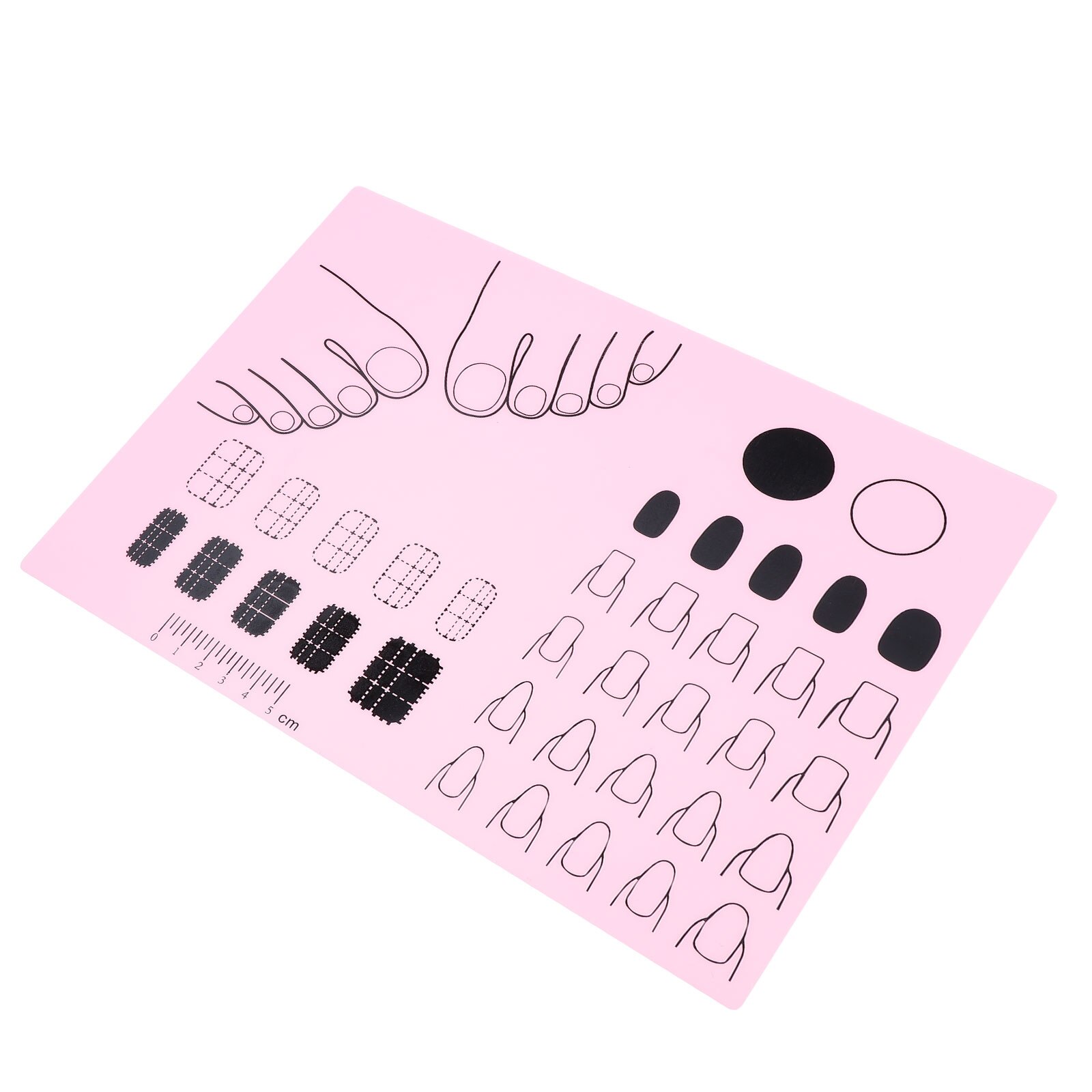Acrylic Nail Training Mat Silicone Trainer Sheet for DIY Application Practice