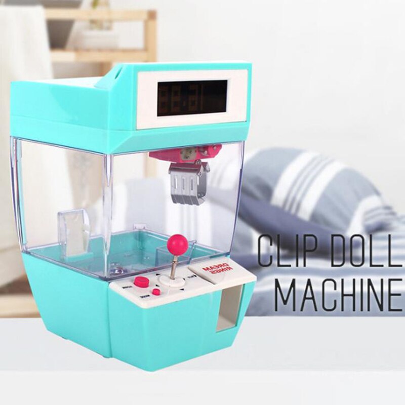 freundlicher Spielzeug Kran Maschine Wecker Puppe Greifer Münz Süssigkeit Automatische freundlicher Fänger freundlicher Party Spiele Spielzeug