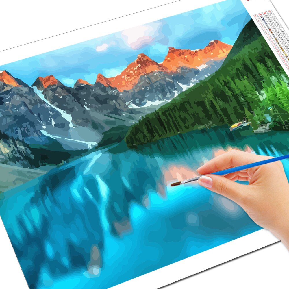 EverShine-peinture à l'huile par numéros d'art mural de montagne naturelle sur toile, décoration de maison, peint à la main