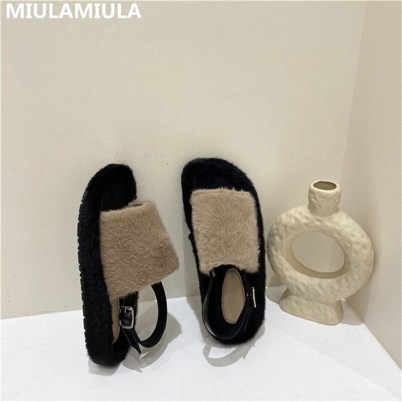 Otoño Invierno Corea Back-strap plataforma plana Sandalias cómodas de las mujeres Socofy zapatos de las señoras lindas sandalias gruesas