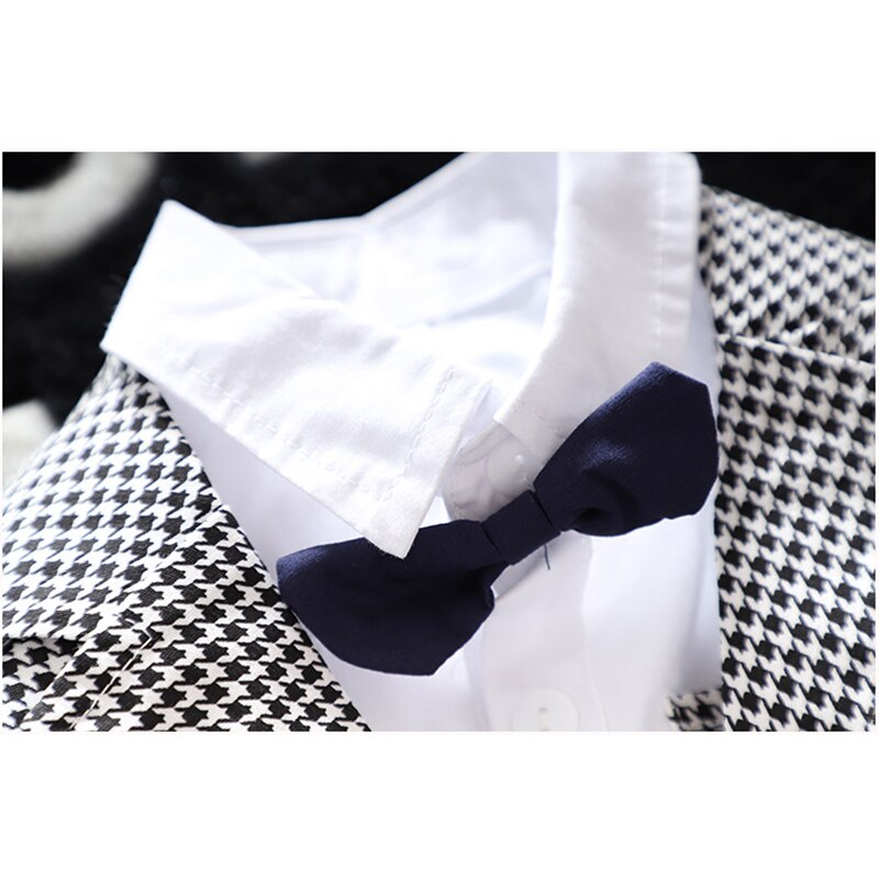 Plaid Boys Dress Suit Formal Wedding Formal Tuxedos Suits Teenager Kids School Uniform Spring Children&#39;s Costume Clothes