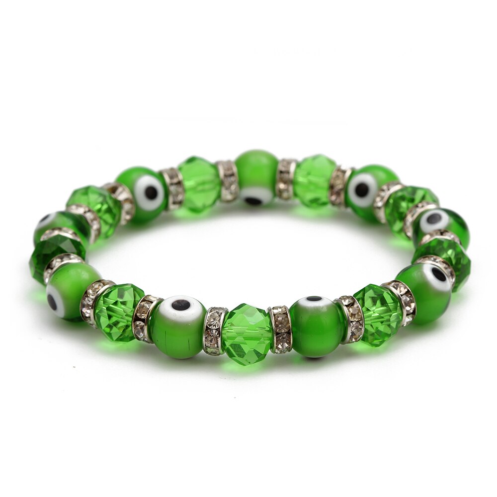 Lucky Eye Multi Color Glass Turkish Evil Eye Beads Bracelet Adjustable Chain Bracelet for Women Female Jewelry BE61: 5