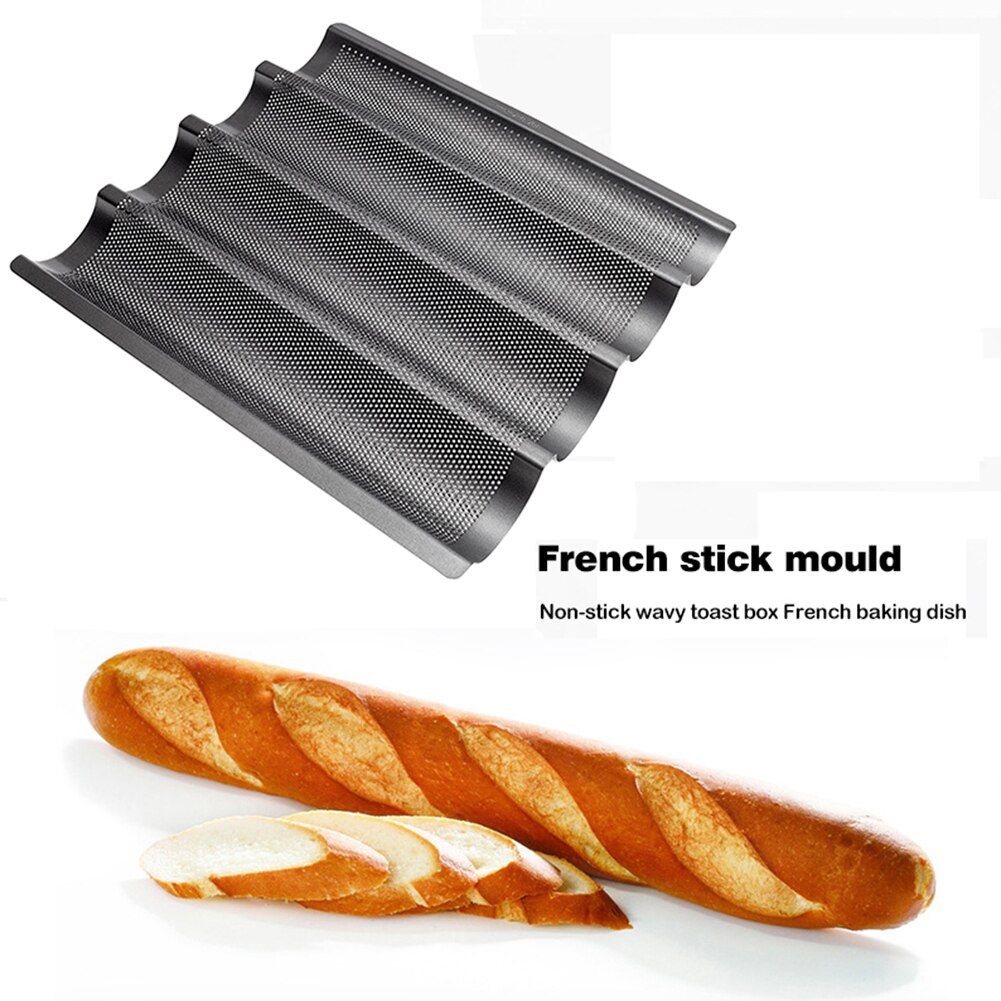 Anti-aanbak Franse Brood Bakvorm Baguette Pan Wave Brood Bakplaat Cake Baguette Mold Broodrooster Pannen Brood Bakken Tools