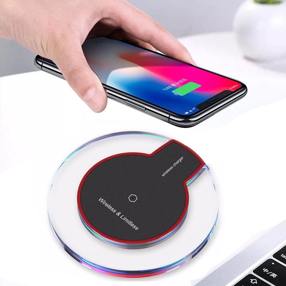 Mini Qi Draadloze Oplader Voor Iphone X Xs Max Xr 8 Plus Snelle Draadloze Opladen Voor Samsung Galaxy S9 S8 plus S7 Note 9 8