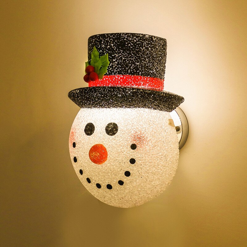 30*20*10cm noël bonhomme de neige tête abat-jour Durable bonhomme de neige abat-jour pour la maison noël Festival fête atmosphère
