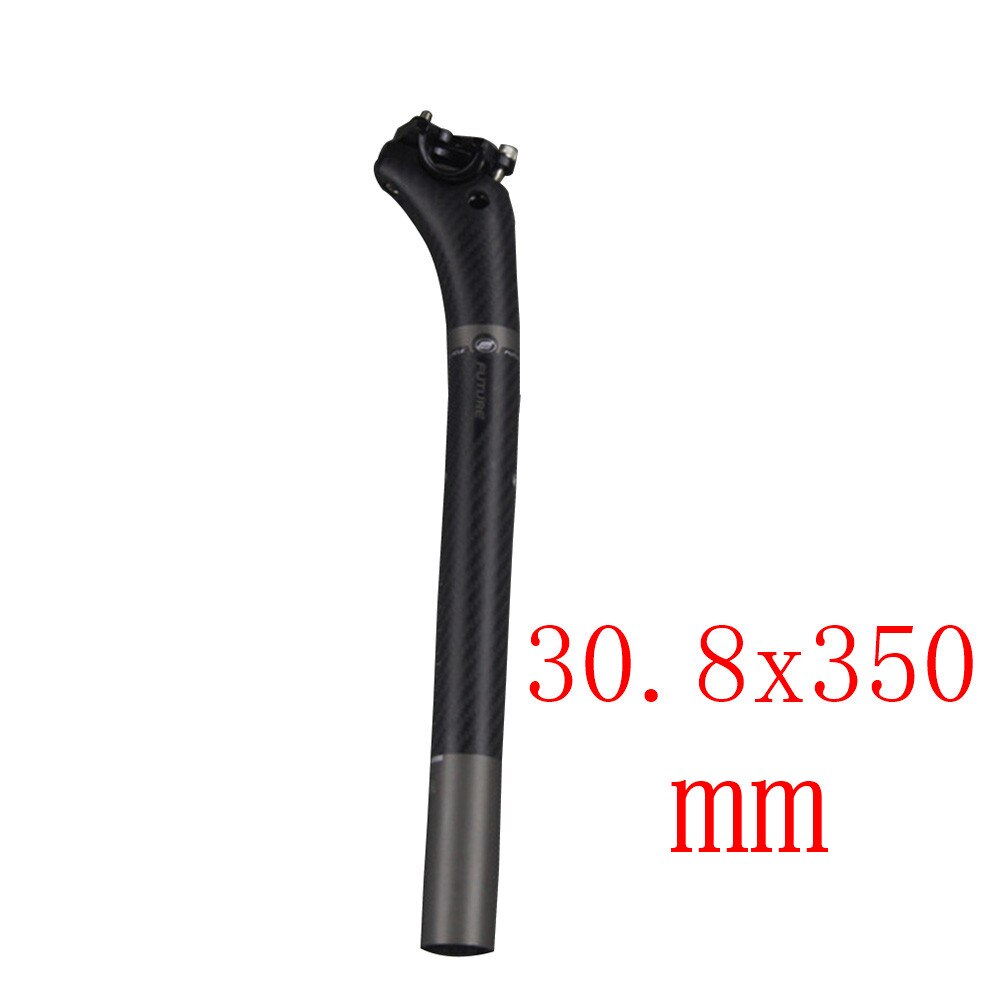 partes de bicicleta de carbono fibra bicicleta sillín MTB Asiento de bicicleta de carretera Barra de 190g de asiento 3k mate 27,2/30,8/31,6*400MM revés 25mm: matte 30.8x350mm