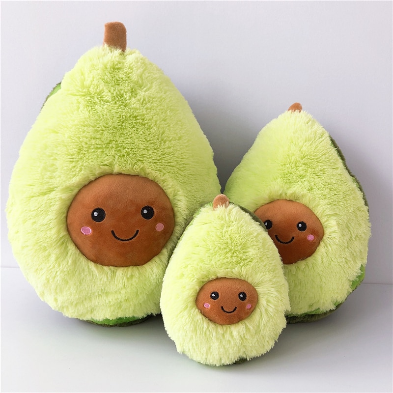 60Cm Ins Avocado Pop Leuke Fruit Knuffel Grote Super Zacht Kussen Kussen Cadeau Voor Kinderen schattige Gevulde Pop