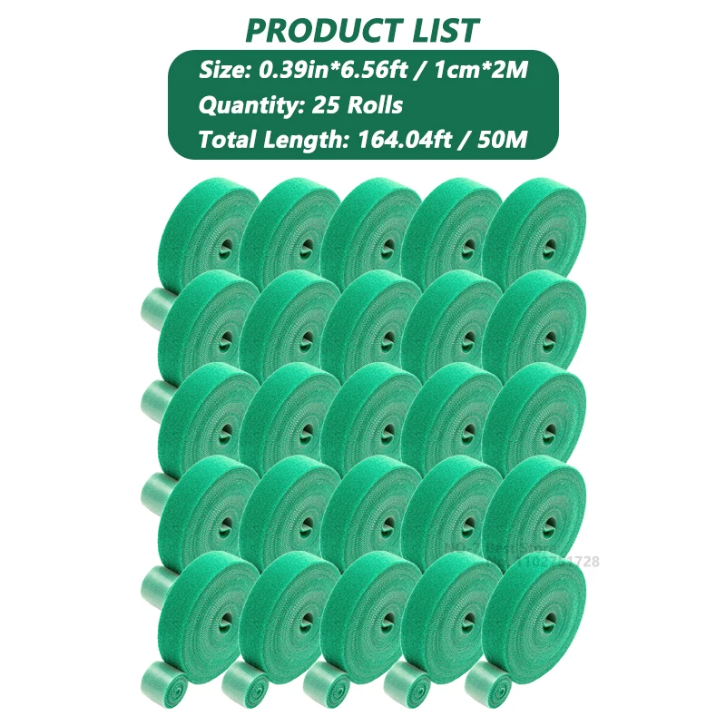 Cinta de jardín, brida para cables de nailon para plantas, flores, cultivo, escalada, soporte reutilizable para plantas, sujetador de gancho y bucle, accesorios de jardín