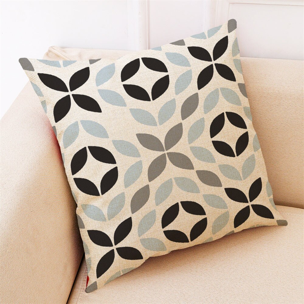 Geometrische Kussensloop Cover Grijs Taille Vierkante 45 cm * 45 cm Decoratieve Kussenslopen Voor Home d1: F