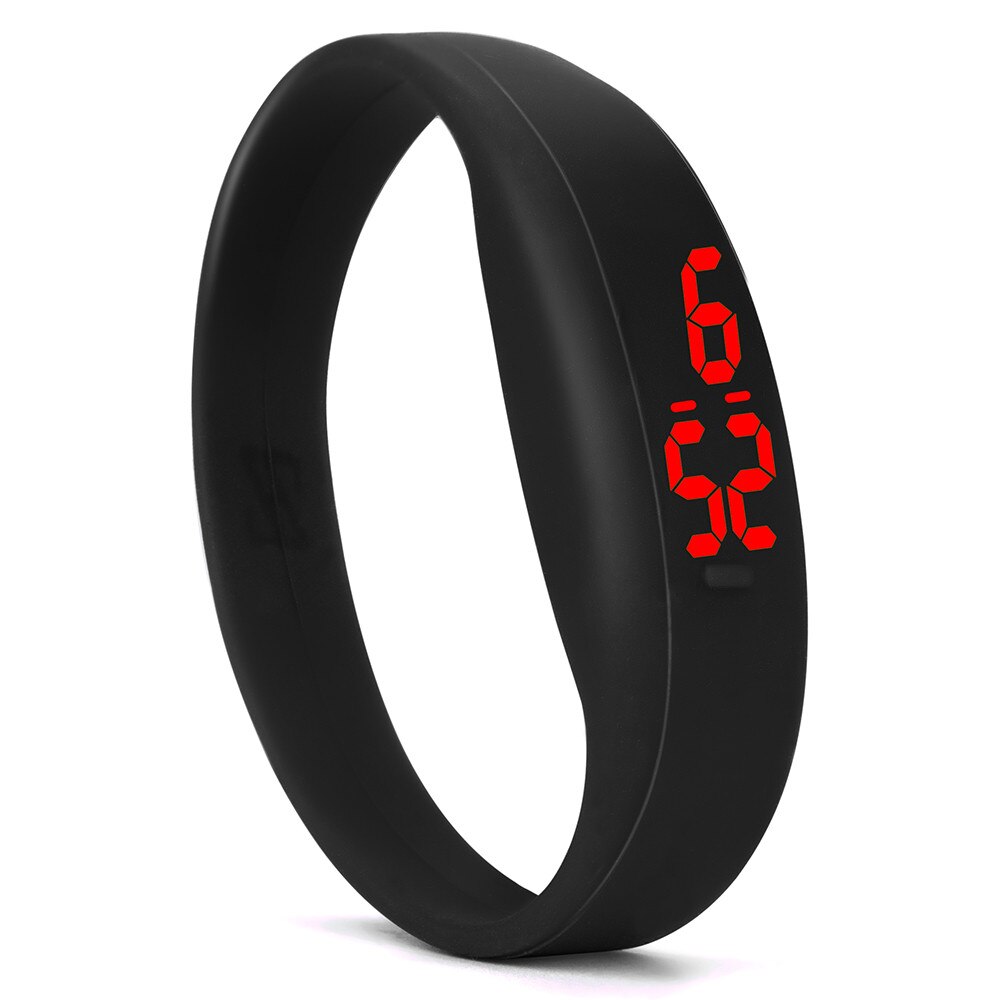 Часы LED Digital Anzeige Mann Armbinde Uhr Silikon Starp Frauen Uhren Elektronische Digitale Uhren Schüler Armbanduhren
