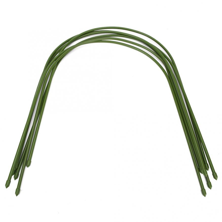 6pz di Plastica-Tubo di Acciaio Rivestito Serra Del Cerchio Forma Ad Arco Telaio di Supporto Giardino Accessori per La Casa Pianta Telaio 500x460mm