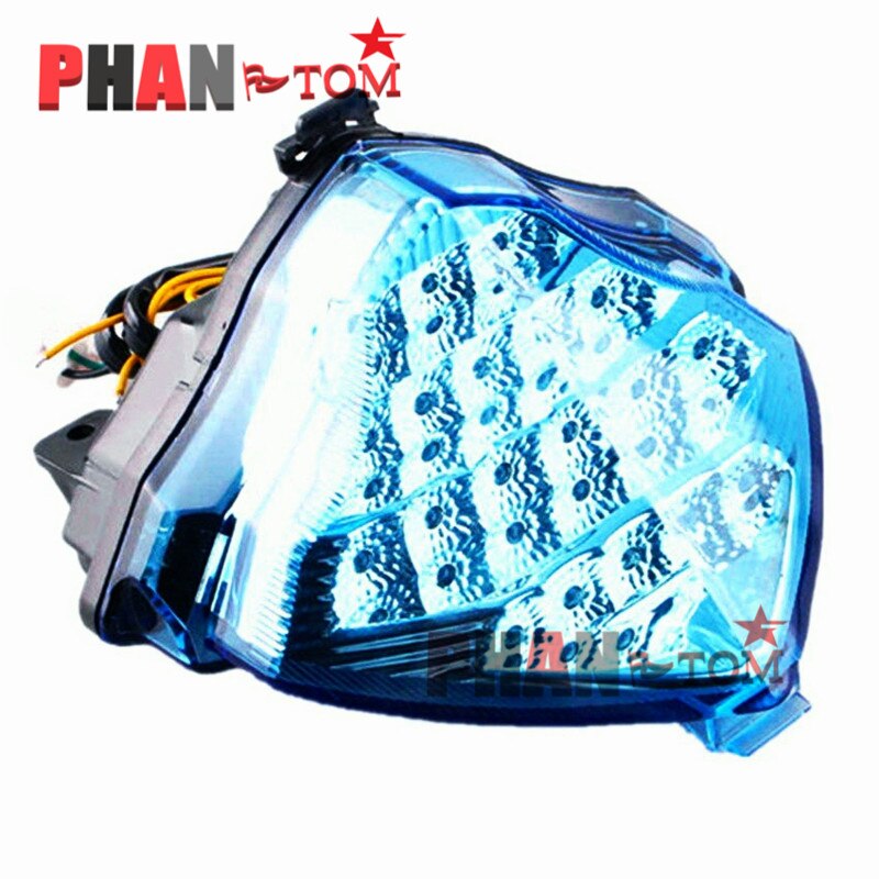 Feu Arrière LED Moto Intégré Clignotant + Stop – Compatible YZF-R1 2004-2006, Style Fumée