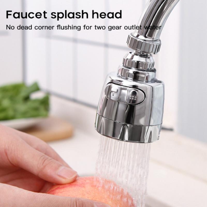 Innovative Kitchen Shower 360° Faucet Splash Stainless Steel Splash-Proof Universal Tap Shower Water Rotatable Filter Sprayer