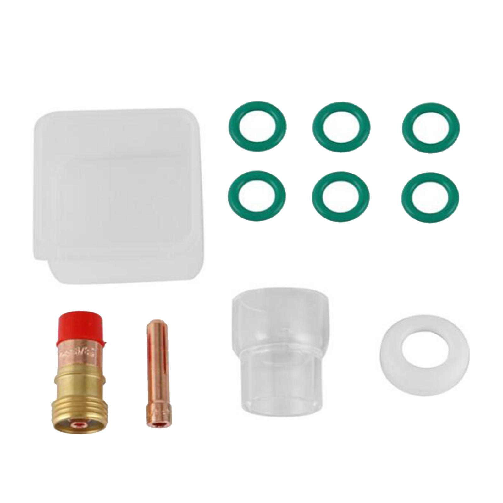 10 Pieces TIG Torch Kit Stubby Gas Lens Welding Torch Stubby Gas Lens Welding Accessories for Wp-17/18/26 Welding Torch Solderer