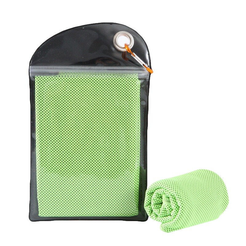 110x30 cm Ijs Handdoek Instant Cooling Handdoek Heat Relief Herbruikbare Chill Koele Handdoek Met Karabijnhaak Clip Voor Yoga golf Fitness Running